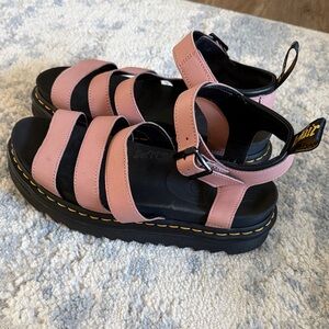Dr. Martens Pink and Black Blaire Sandals